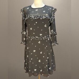 Abercrombie & Fitch Floral Black Mini Dress